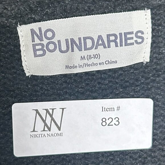 #823 No Boundaries Women's Medium Button-Front Floral Cardigan, Black - Picture 8 of 8